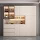 Quanpinwu 2025 Último gabinete lateral de comedor High Gabinete High Wall Simple Comining Almacenamiento Gabinete Sala de estar Gabinete de vinos Gabinete de entrada 12240*40*220 Tablero ecológico