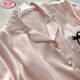 
LangSha (LangSha) ice silk pajamas for women in spring and summer thin cool shorts ins sweet lace lace home clothing set YFY-9904 [high-quality silky fabric] M [recommended 80-100Jin [Jin equals 0.5 kg]]