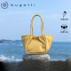 Bugatti Marca de vegetales Bolsa para mujeres Bolsa de gran capacidad Bag de alta gama Pleaded Bucket de mano grande Bolsa Flaghship oficial Atén amarillo