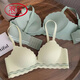 LangSha (LangSha) traceless underwear for women gathering small breasts and collecting auxiliary breasts without steel ring bras all seasons breathable thick and thin girl bras milky white [single piece] 75A 34 [thick style gathering]