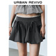 UR2025 new autumn women's ballet style spliced lace ultra short skirt UYU550071 dark gray (short and lined) M