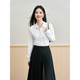 Miss Bird white professional shirt ladies workplace public examination teaching and education top chiffon long-sleeved commuting shirt