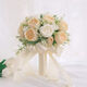 LZJV burgundy pearl tassel crystal flash festive wedding bride holding flower props Pearl rose spherical flower[model]