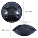 
Handpan Handpan Handpan Drum 10 tones 9 tones Hand-made thumping grade hollow nitriding hardening process steel tongue drum flying saucer percussion instrument silver 9 tones