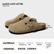 Devo Life Genuine Leather Cork Boking Fishing Birken Zapatos Biras de vaca Semi-Tork Splolo Sombry Bag Bag Head 6231 Color de arena todo incluido 43 (zapatos para hombres)