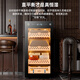 CIGARLOONG 95C constant temperature and humidity cigar cabinet air-cooled frost-free compressor household energy-saving silent cedar wood liner shelf WiFi remote IoT ammonia removal fingerprint lock Cuban cigar cabinet 95C cigar basket model + purified ammonia + WiFi + fingerprint lock