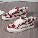 Lightning x Storm Picasso Pinturas Co-Branded Xiaoxiangfeng Women's Shoes Women Lightning Bread Bread Pareja Cabina deportiva Zapatos Men y mujeres D6227 Cherry Red 42