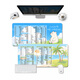 Original landscape text mouse pad super large shortcut keys for men and women office computer desk pad customized home keyboard mouse pad 16786 Make a wish to the sea breeze 1000x500mm x 2mm