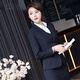 
CEO Yageol professional suit men's and women's suits Spring and Autumn Ladies' business interview suit OL free iron formal wear teacher work (women) black suit + pants 488 5XL