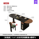 Maifang French mid-century style foldable solid wood dining table and sideboard integrated oval storage dining table for household small apartments standard model 1.4-1.85 meters foldable dining table + dining chairs*6