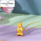 Iosn999 pure gold animal year rabbit gold pendant for women pure gold twelve zodiac signs cute rabbit pendant clavicle chain happy rabbit pendant about 1.3-1.4g