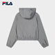 FILA 斐乐官方女士梭织外套2025夏新款时尚休闲简约宽松连帽上衣 星际灰-DY L 170/88A/L