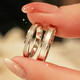 DRpt950 platinum ring Jianjia Bailu platinum couple ring men and women engagement birthday gift for girlfriend Jianjia Bailu pair ring