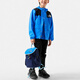 北面北面THE NORTH FACE 童装 拼接连帽长袖字母Logo防风防晒 蓝色 均码 120