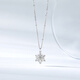 Chao Acer Platinum Snowflake PT950 platinum necklace women's neck accessories clavicle chain sparkling birthday gift price about 3.7g