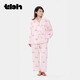 Brutalist Home (TBH) Hello Kitty Starlight Satin Satin Long Home Clothing Set kann Outdoor -Pyjama -Sommer -Sommer -Jahrtausend -Rosa -M -Set tragen