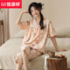 Hengyuanxiang 2025 new summer short-sleeved cropped pants pajamas women's national style home clothes casual and can be worn outside suits National style short-sleeved 9901 YZT cropped pants M Recommended 80-100Jin [Jin equals 0.5 kg]