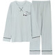 Pang Donglai DL Dl Pajamas de primavera y otoño para hombres Cotton de algodón puro pantalones de mangas largas coreanas Los trajes casuales sueltos se pueden usar en el exterior para ropa de casa de verano, otoño y invierno Black_zy9901 L (recomendado 100-130Jin [Jin equivale a 0.5 kg])