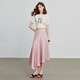 
Chuyu Ice Silk Flower Jacquard Combination Sweater for Women 2025 Summer New Aurora Style Small Shirt Top Off White S
