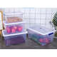Huobet Box de plástico transparente Gran Caja de refrescos Ring de sellado rectangular Especial Striegue de silicona Caja de almacenamiento de alimentos 9902 Sello: 44*31*14 cm