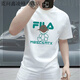 Niwen fa Amerikanischer Stil gutaussehender Schwergewichts-Baumwoll-Kurzärmel-T-Shirt für Männer und Frauen lässig Fashion Ins Round Hals halbärmelig.