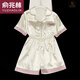 
Yu Zhaolin (YUZHAOLIN) 2024 new ice silk pajamas for women short-sleeved summer thin silk for outdoor wearable clothes set spring and summer light yellow #YX-9214 M [75-98]Jin[Jin equals 0.5 kg]