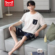 
Catman MIIOW Men's Summer Pure Cotton Shorts Shorts Youth Summer Thin Stripes Can Wear Outside Casual Home Clothing Set Pure Cotton FA#6623 L Recommended-125Jin[Jin is equal to 0.5 kg]