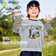 
Dudu Home [Cute Print] Children's Sweater Autumn Fake Two-Piece Boy Top Medium Large Children's Autumn Clothes Girl's Pullover Clothes Hemp Gray 120