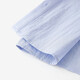 
InMAN pure cotton French ruffled round neck short-sleeved white shirt 2025 summer temperament versatile bow shirt women light water blue S
