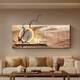 Pupanfeng living room decoration painting retro feeling sofa background wall hanging painting simple atmosphere tea room mural light B style - dead wood spring 12048c remote control lamp painting power bank + warm light
