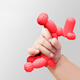 Dr. Ma's baby teether, silicone molar stick, pacifier, finger-eating, baby chewing gum, anti-stomach craving, hand artifact, balloon dog teether - red Y1101, free storage box