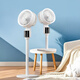 Intelligent Voice Shaking Air Circulation Fan Home Bedroom Silent Floor Fan Office Powerful Refrigeration Air Conditioning Fan Stand Standalone Small Electric Fan Level 1 Energy Consumption Upgraded Remote Control Model Long-distance Remote Control | Negative Ion Purification 2025 New Upgraded Model