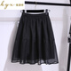 Jupe Hengyuanxiang pour les femmes en été 2025 Nouvelle slim ajustement, mince et grande, grande taille, graisse mm, réduction de l'âge, jupe courte à la mode, vert [de bonne qualité] l recommandé [100-120jin [Jin est égal à 0,5 kg]]]
