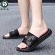 Zapatillas para hombres de carpintería para ropa de verano para nuevo sándwich de playa de casa no deslizante y anti-dolores de gran tamaño de gran tamaño y anti-odor 9712 negro 40-41