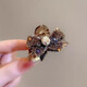2025 New Rhinestone Bow Small Hairpin Feminine Bangs Clip Side Broken Hairpin Small and Exquisite Small Clip One Black