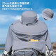 CTRLEND sun hat summer sun protection hat men Korean style breathable trend fisherman hat outdoor fishing removable sun hat covering face dark gray 12cm large hat brim [hat + mask]