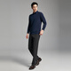 Youngor long-sleeved POLO shirt men's wool blended fabric men's POLO shirt soft and comfortable 2025 new product Navy VLYM519960FCA L (recommended 135-150Jin Jin equals 0.5 kg)