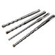 
Electric hammer drill bit lengthened two grooves round handle four pit square handle impact drill bit concrete cement wall alloy hole 68mm orange square handle 12350mm