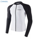 TRAVEL BUDDIESbarrel swimsuit men's surf suit split quick-drying tight jellyfish snorkeling suit wetsuit long-sleeved trousers direct sale men's pure white (cardigan) top + black trousers two-piece set 2XL (150-170Jin Jin equals 0.5 kg) One size fits all