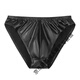 LEDP Leather Panties Men's Sexy Underwear Sexy Underwear Men's Products Men's Soft Leather Triangle Leather Briefs Sexy Fitting Soft Leather Shorts Size Accurate Thong Men's Love Black L