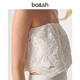Ba&sh bash new summer tube top engagement dress sweet lace crochet top 1E23INGE BLANC XL 3