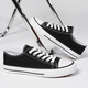 Captain italien Chaussures décontractées pour hommes et femmes chaussures de toile star classiques basses de cartes de sport top basse A21203 Modèle noir noir 42