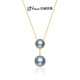 Jingrun pearl pendant chain with seawater pearls 925 silver pendant chain semi-circle maple bead necklace girl birthday gift Xunxing 13-16mm 40+5cm chain tail