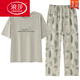LangSha 2025 new pajamas for women in summer pure cotton short-sleeved trousers for casual brand home clothing set YZT9721 M [recommended to wear 80-100Jin [Jin equals 0.5 kg]]