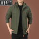 JEEP SPIRIT charge jacket men spring and autumn men outdoor American windproof waterproof windbreaker men men autumn sports jacket dark blue 9898 plus velvet M