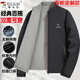 Woodpecker Reversible Woodpecker Authentic Dad Jacket Spring and Autumn Clothing Middle-aged and Old Men Commercial Stand Collar Jacket Men's Reversible 2597 Navy Stand Collar Logo Style 2XL 185 145-160Jin Jin is equal to 0.5 kg
