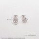 CHINA GOLD platinum earrings with peach blossom wire as a birthday gift, about 2g