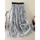 Tachimis Touch Miss Multe de mûrier à taille haute haut de gamme jupe en soie en soie en soie en soie en soie 1 m Recommandé 90-105 Jin [Jin est égal à 0,5 kg]