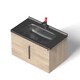 Wenyijia Salle de bain Basin en céramique intégrée Évier de salle de bain lavabo de salle de bain Single Bower Wash Basin bassin bassin bassin bassin GP-11150 Basin d'armoire (y compris les accessoires de drainage des robinets)