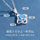 GIEVSZHE platinum platinum PT950 necklace for women 2025 new Chinese Valentine's Day birthday gift for girlfriend and wife, noble platinum model (set with Ocean Heart Topaz)